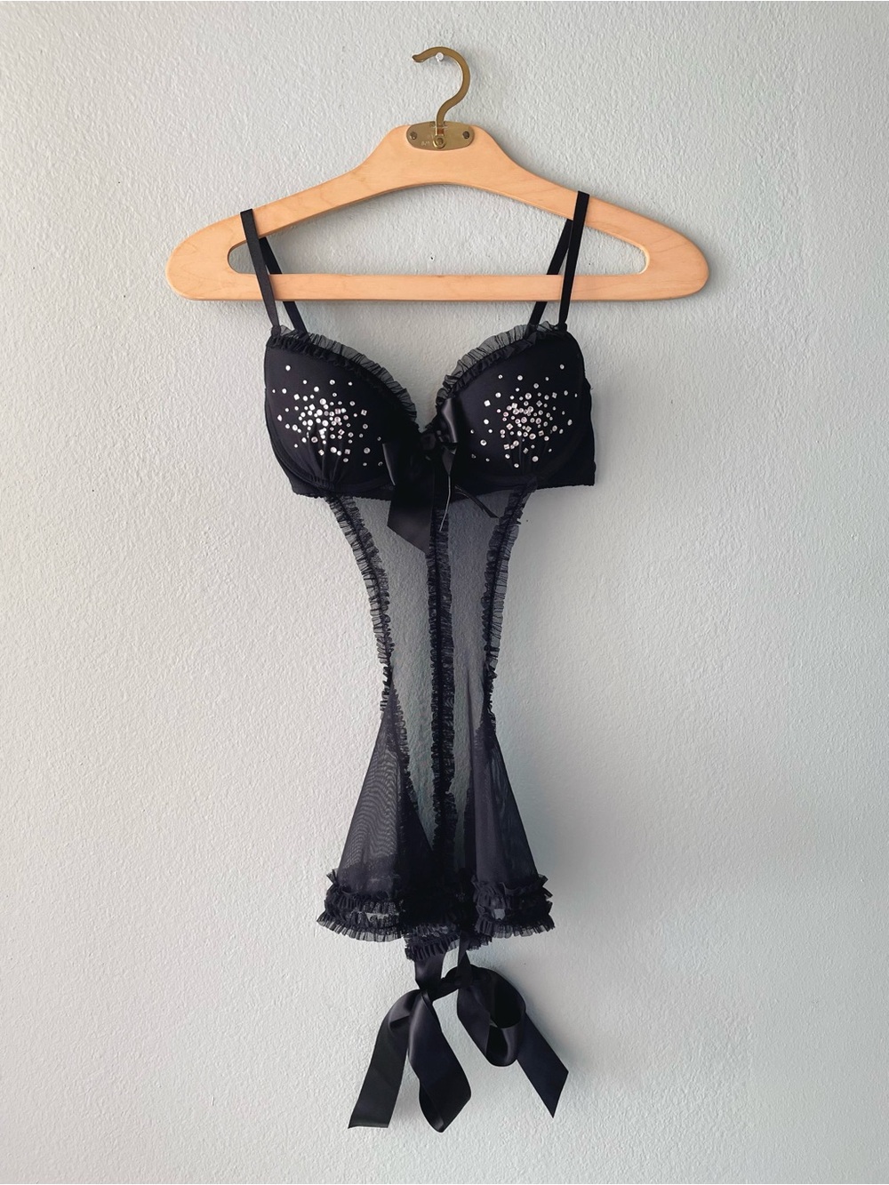 Victoria’s Secret | Sexy Little Things Black Studded French Maid Lingerie Bra